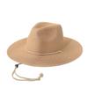 Spring and summer customized wide-brimmed straw hat sunscreen sunshade outdoor travel fashion flat top hat woven breathable sun hat