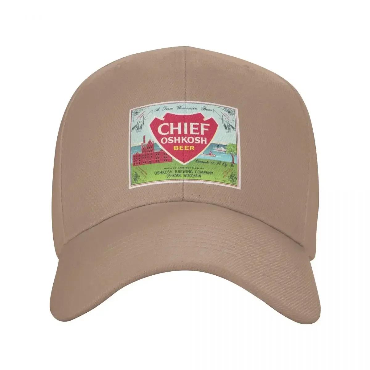

Chief Oshkosh Beer Label Baseball Cap Cosplay Designer Hat Gentleman Hat Caps For Women Men s