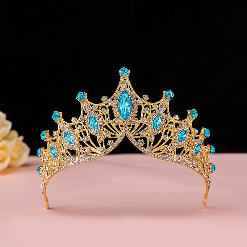 Bride's Crown Headband Wedding Korean Birthday Gift Adult Gift Crystal Crown Princess Dress Hair Accessory