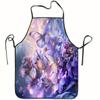 1pc Butterfly Purple Flower Apron, a Gift for Friends, a Great Companion At Home, Essential for Kitchen Baking, Suitable for Indoor and Outdoor Scenes