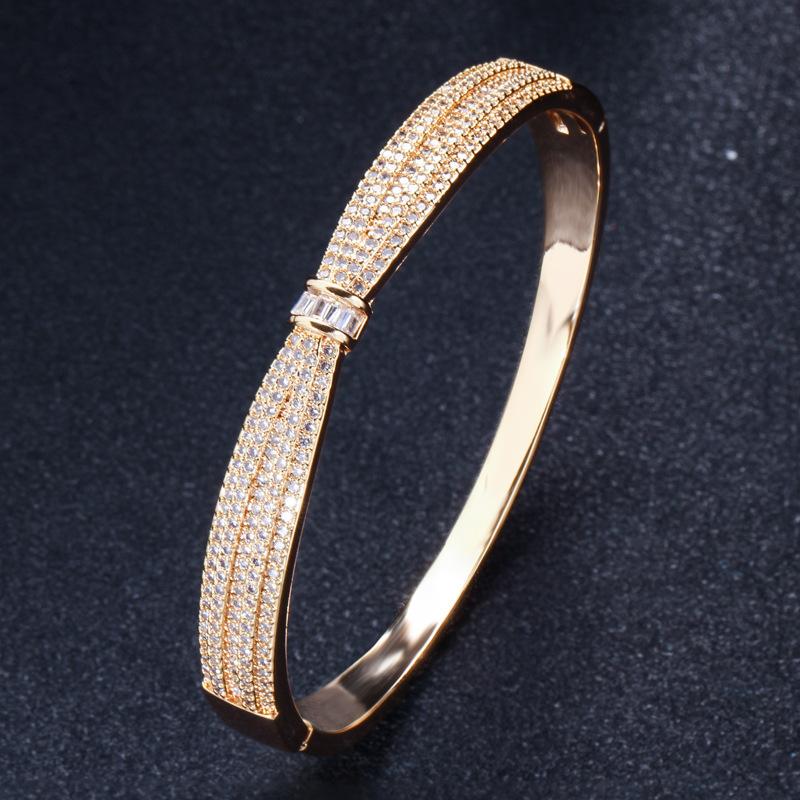 S0133 Hand Jewelry, Simple Bow Zircon Bracelet, Personalized Spring Buckle Bracelet.