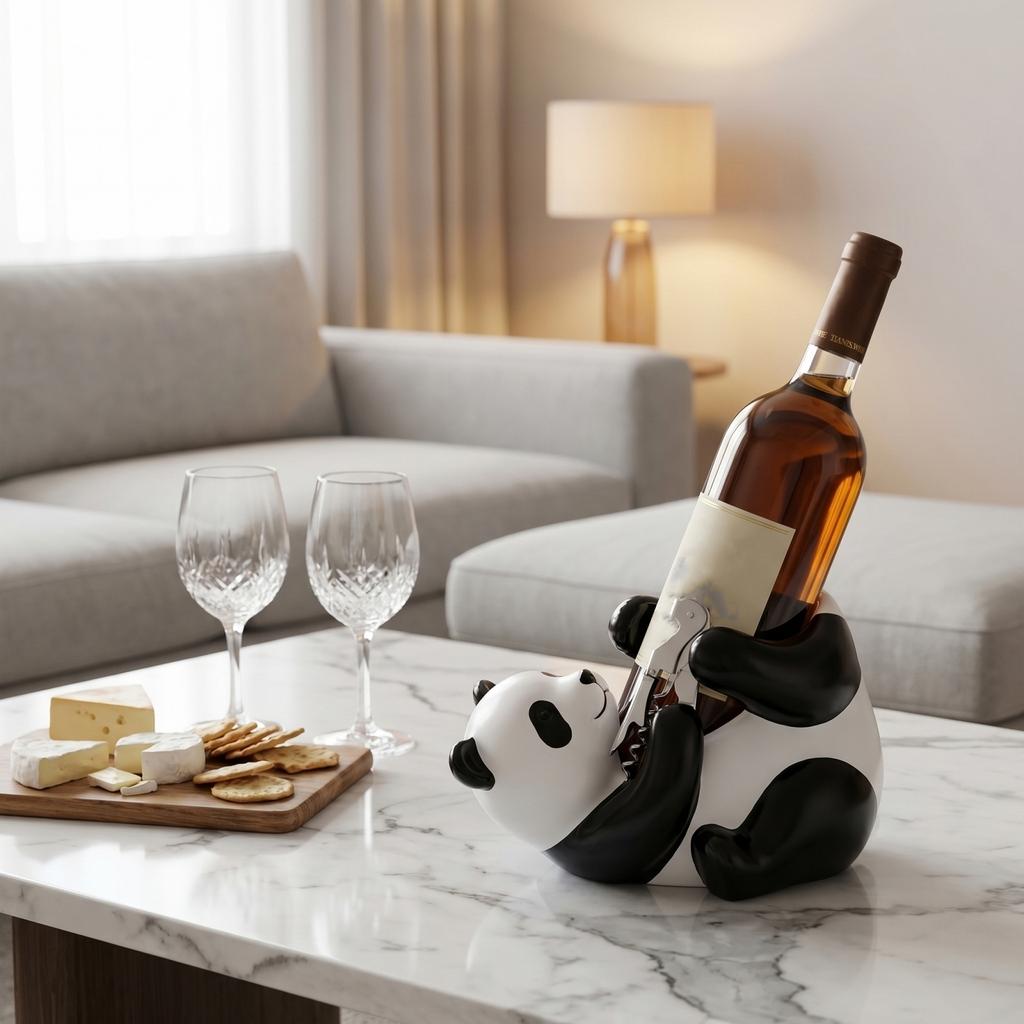 Fashion Home Decoration Creative Red Wine Rack Desktop Decoration Set