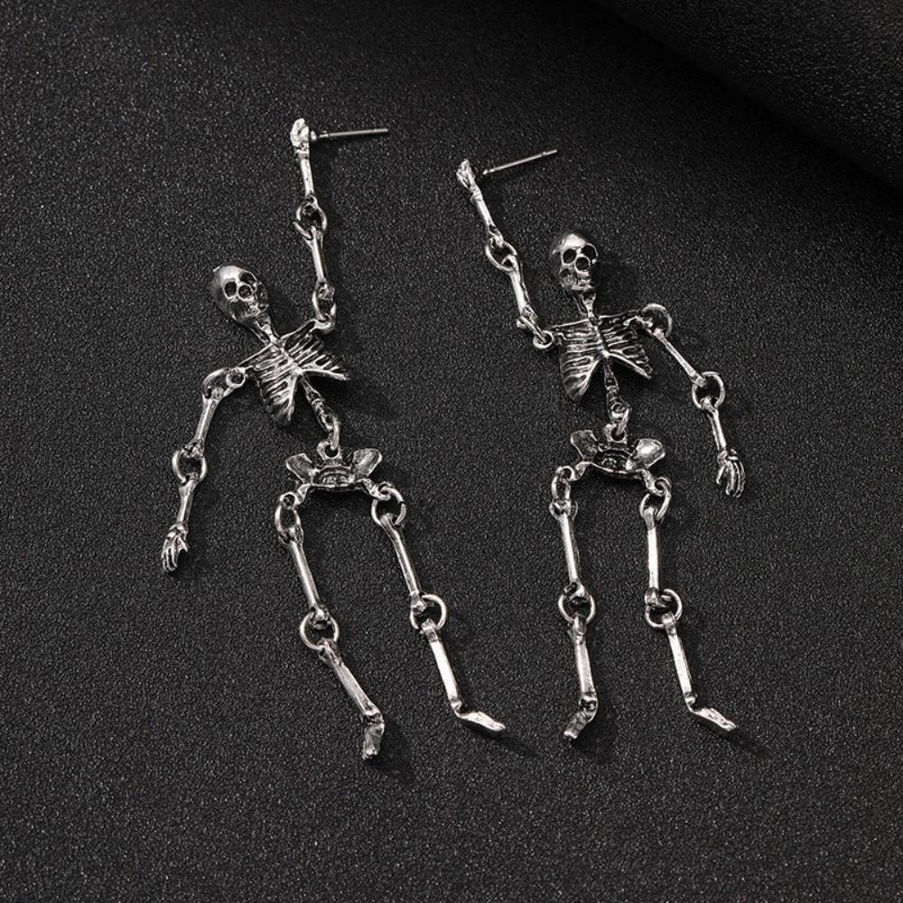 Hip Hop Halloween Earrings Skull Imitation Human Bone Earrings Fashion Skeleton Earrings  Gift