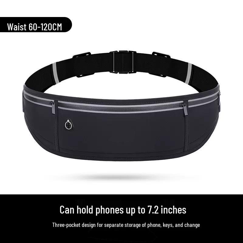 Ultra-Thin Waterproof Lycra Waist Bag with Reflective Zipper for Running