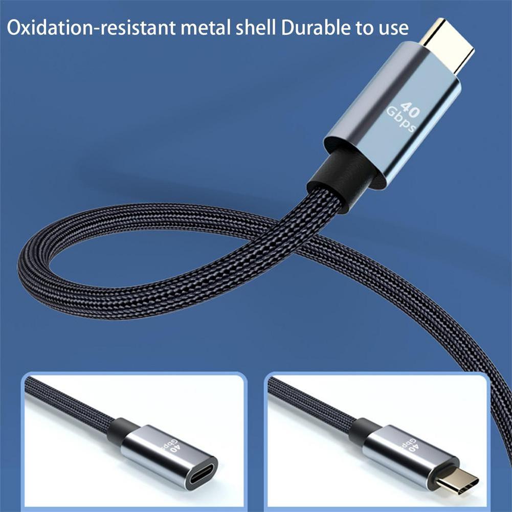 Type-C USB 4.0 40Gbps Data Charging Cable 100W 5A Fast Charge Cable 8K 60HZ Audio Video Transmission For USB C Devices