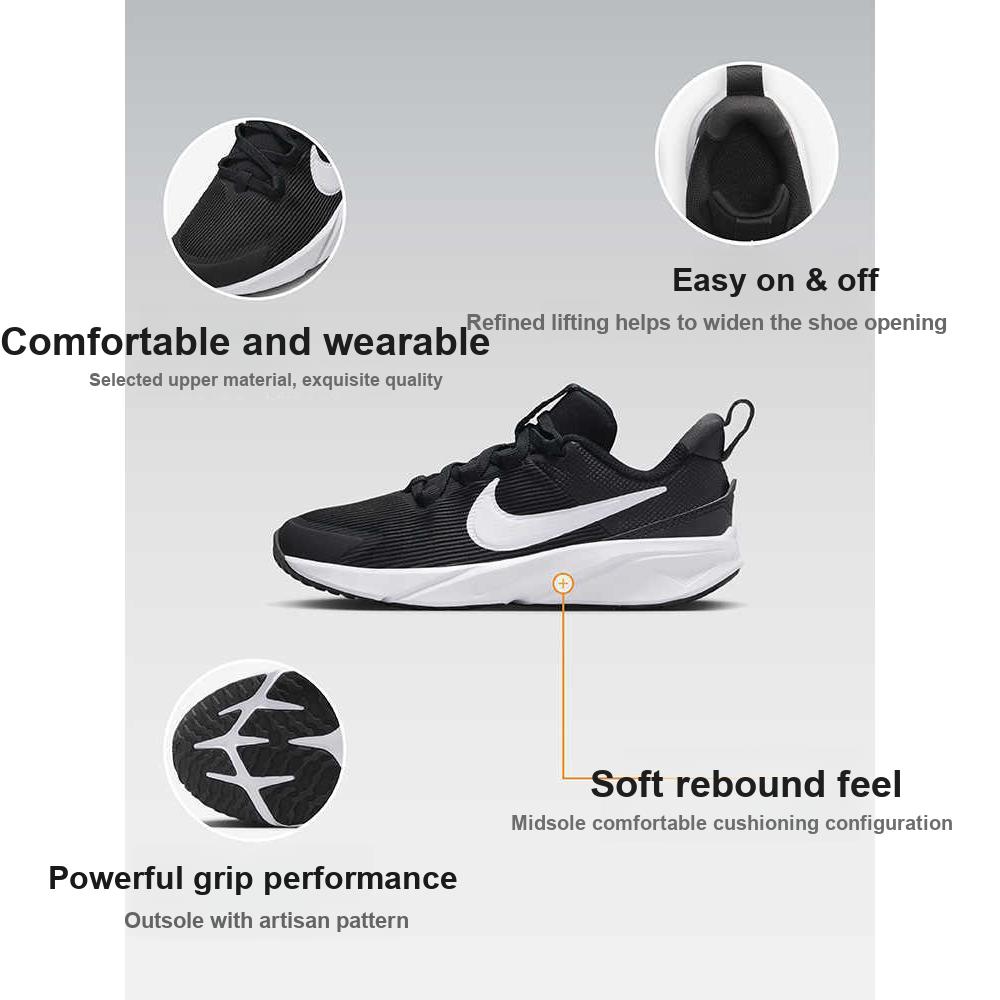 Nike Pantofi sport Star Runner 4 PS Negru Alb Antracit DX7614-001