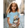 Kids Clothes Children's T-Shirt Girl Short Sleeve Top Cartoon Cat Girls Summer Clothes Child T-Shirt  Children's Clothing