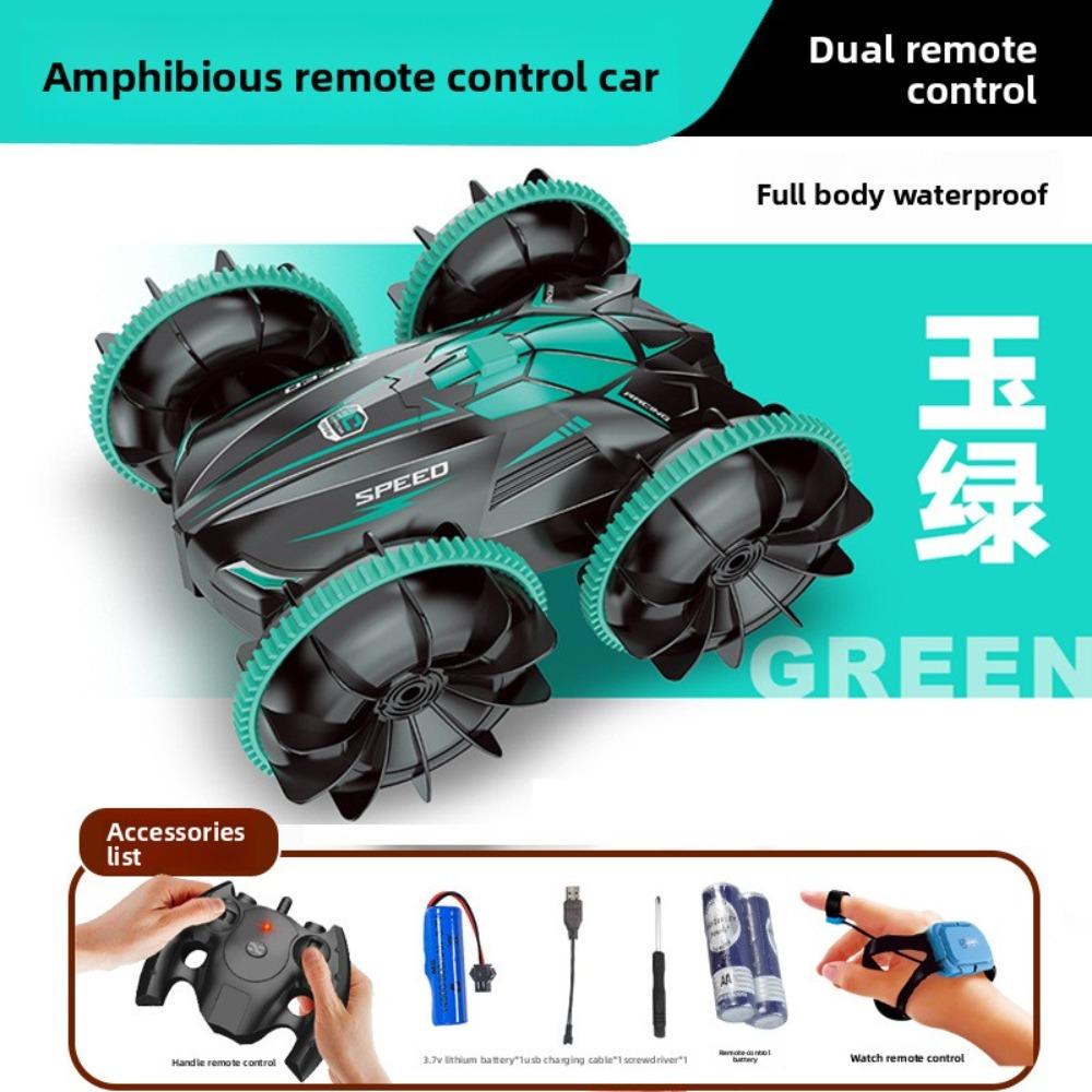 Amphibious Remote Control Car Cyber Off-Road Car Children's Large Bigfoot Car 4WD Drift Boy Pickup