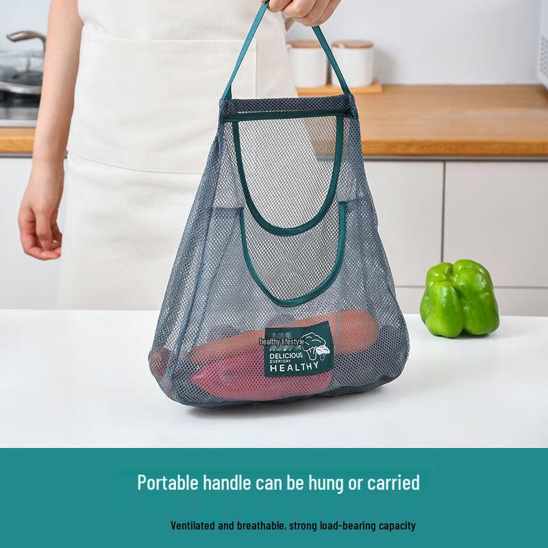 Multifunctional Kitchen Hanging Mesh Bag for Fruit & Vegetable Storage