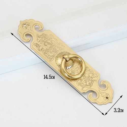 2 Pieces of Chinese Antique Furniture, Brass Surface Mounted Bookcase, Wardrobe, Cabinet Handle, Cabinet Door Hardware Handle