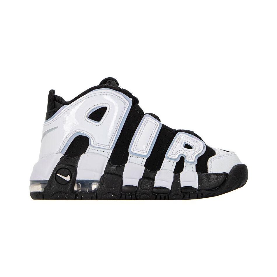 Nike Air More Uptempo PS Siyah Kobalt Mutluluk Çocuk Sneakerları Beyaz Çok Renkli DQ6201-001