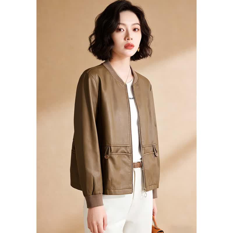 EST+II Women's Faux Leather Moto Jacket