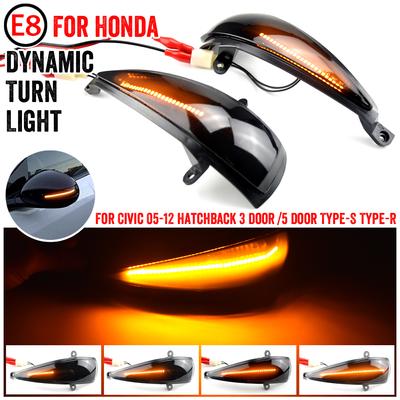 2Pcs Dynamische Blinker Led Seite Flügel Spiegel Blinker Licht Anzeige für Honda Civic 8th MK8 Typ-S typ-R FN 1 2 3 FK 1 2