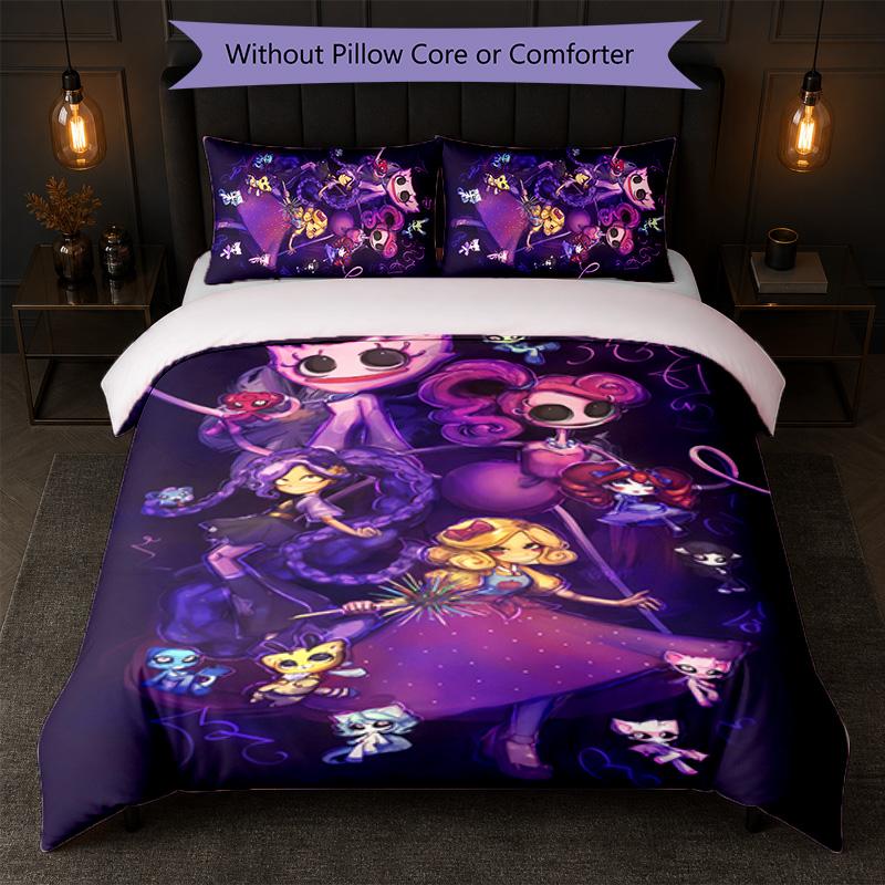 Poppy Playtime Stampa Set Copripiumino 3 Pezzi 1 Copripiumino e 2 Federe Biancheria da Letto Morbida per Camera da Letto Domestica