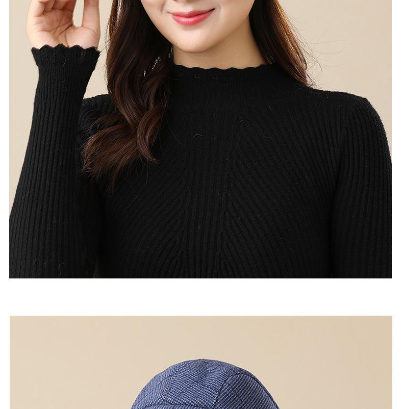Plaid Autumn & Winter Women's Fisherman Hat: Stylish, Warm, & All-Match for Middle-Aged & Elderly.