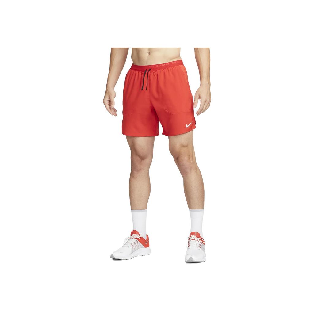 Nike Solid Color Brand Logo Split High Waist Drawstring Casual Shorts Men Shorts Red DM4761-657