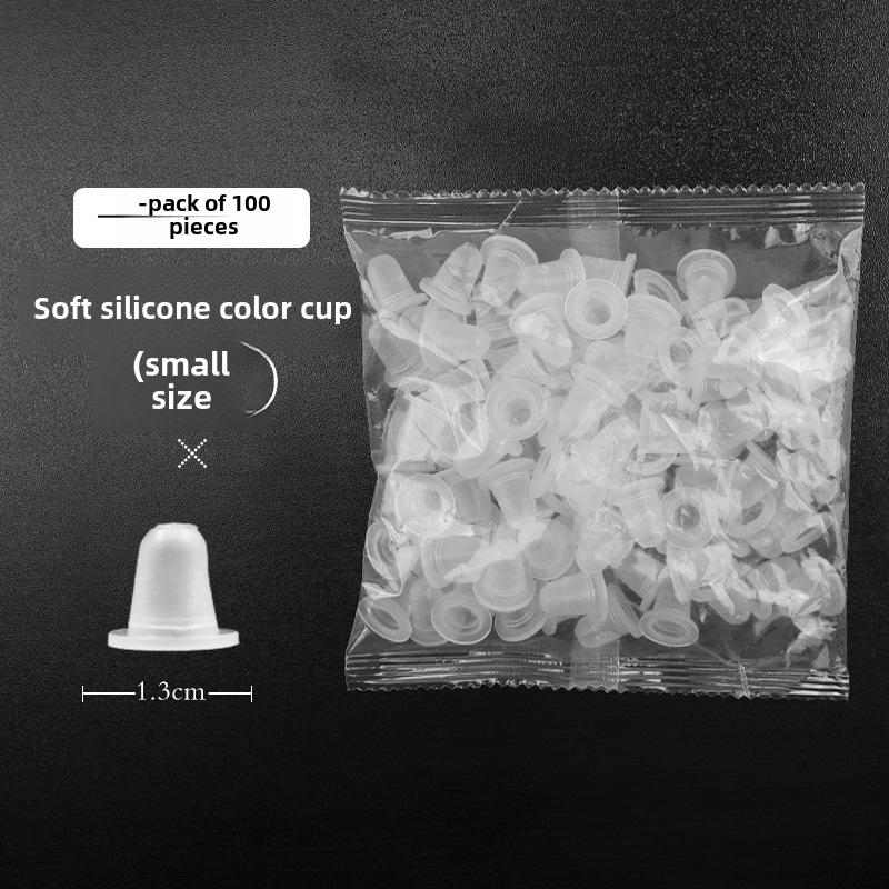 Large Semi-Permanent Tattoo Ring Cups & Eyelash Grafting Tool Set