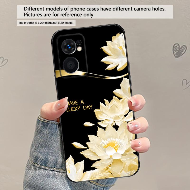 Gradient Yellow Lotus For OnePlus 8 9 11 12 13 10 Pro 9RT 8T 12R Ace 5 2V Nord CE 2 4 Lite N20 SE 30 N200 TPU Soft Phone Case