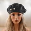 56cm Malířská čepice Lehký Perlový Baret Retro Kšiltovka Vintage Tenká Vintage Vlna Francouzská Dámská Podzimní
