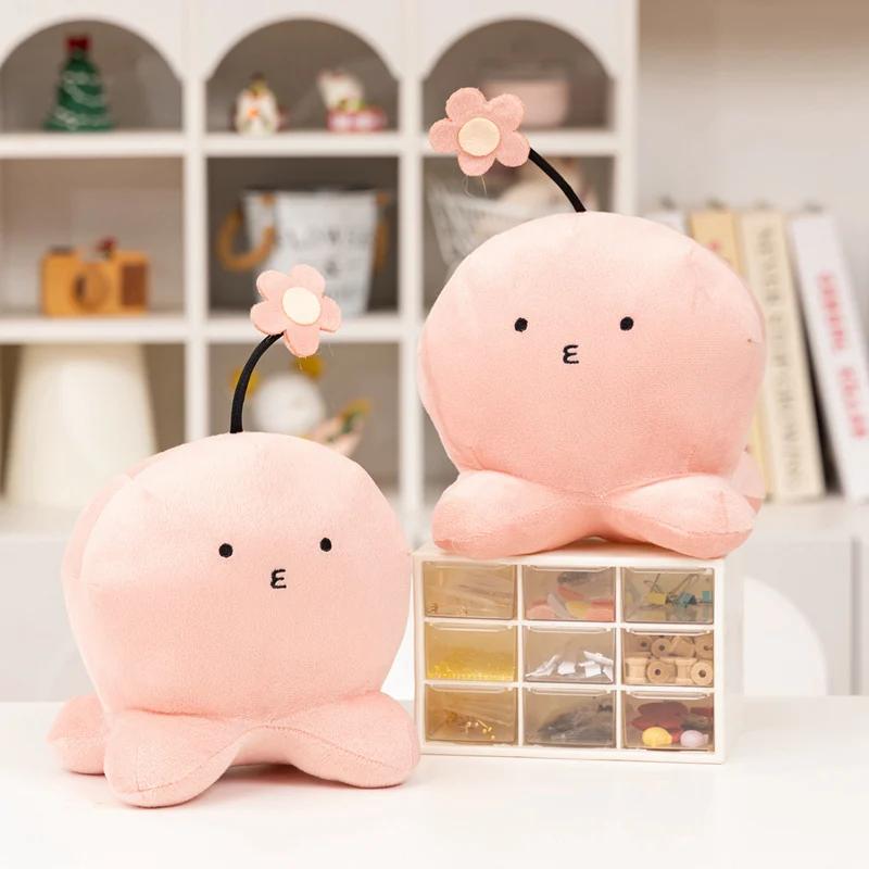 Cute Takopi Octopus Plush Toy Cuddly Soft Stuffed Anime From Takopi'S Original Sin Lovely Pink Octopus Plushie For Girl Gift