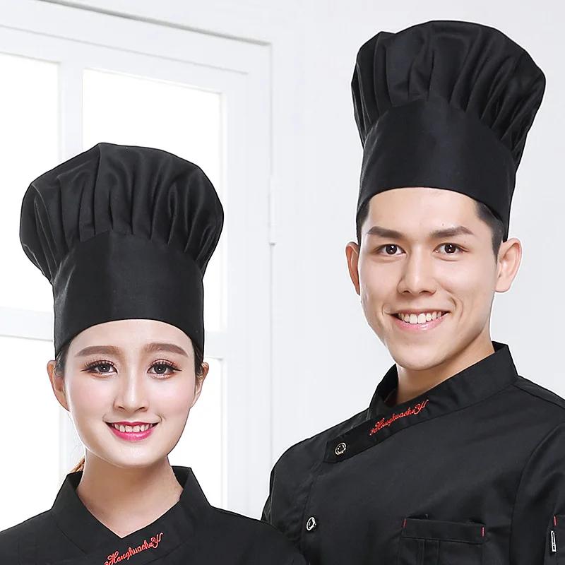 Kitchen Hats for Mens and Womens Hotel Restaurant Cooks Cap Waiter Chef Work Caps Cake Supplies Cotton Cloth Mushroom Hat