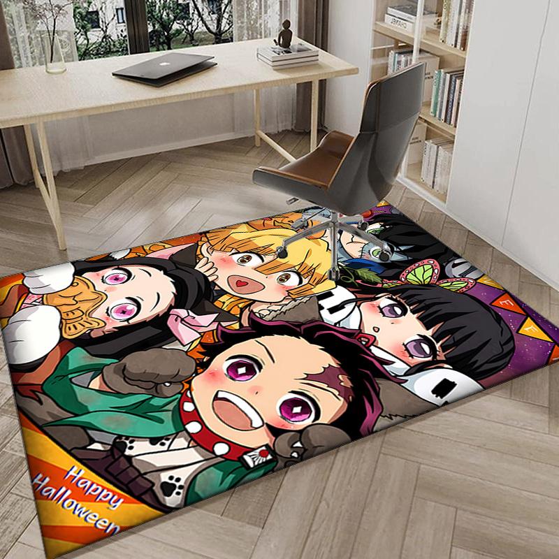 Anime Samurai Warrior's Journey Carpet, Chair Rug,Rug for Office Bedroom Living Rooms, Doormat Decor Fan Gift Christmas Gift
