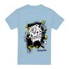 Camiseta Masculina Bob Esponja Calça Quadrada com Salpicos de Tinta