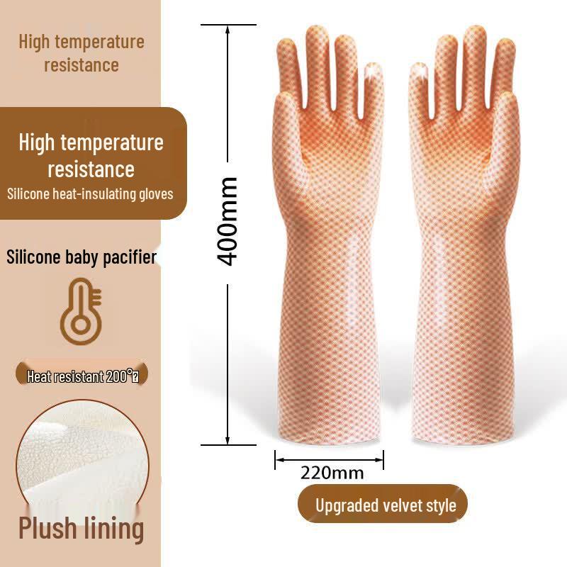 Heat Resistant Canvas BBQ Grilling Gloves