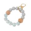 European & American Style Silicone Bead Keychain Bracelet Pendant
