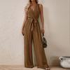 Women's New Halter Jumpsuit Straps High Waist Sleeveless Jumpsuit Fashion Casual Suit