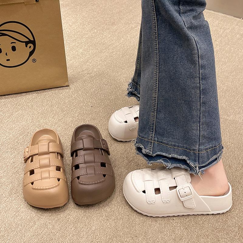 Fashion 2025 New Women Home Platform Slippers Leisure Summer Shoes Soft EVA Cut-out Female Indoor Street Slides Fashion Slip-on Sandals