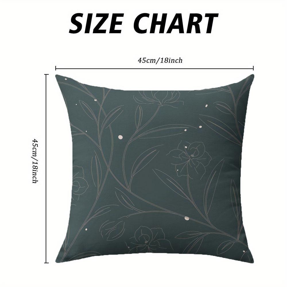 Elegant Floral Line square Jacquard Pillow Cover for Sofa Office Waist Cushion Cover Home Decorative Pillowcase