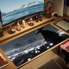 XXL Large Gaming Mouse Pad Musashi Miyamoto Japanese Ronin Katana Mountain Ink Art Desk Mat Non-Slip Rubber Keyboard Mouse Mats