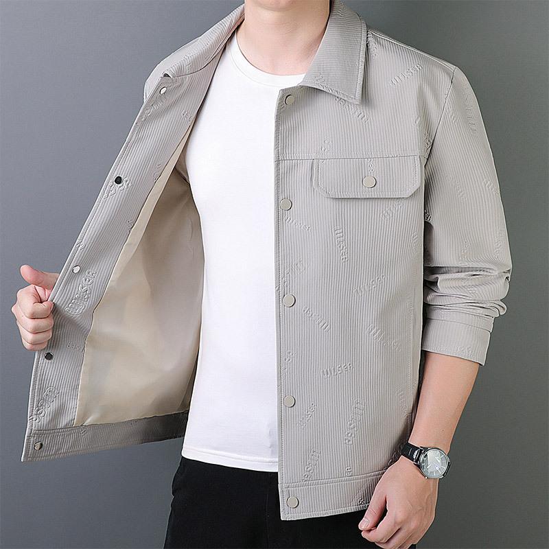 Autumn Lapel Jacket Men's Middle-aged Business Casual Middle-aged Youth Trend Fashion Coat