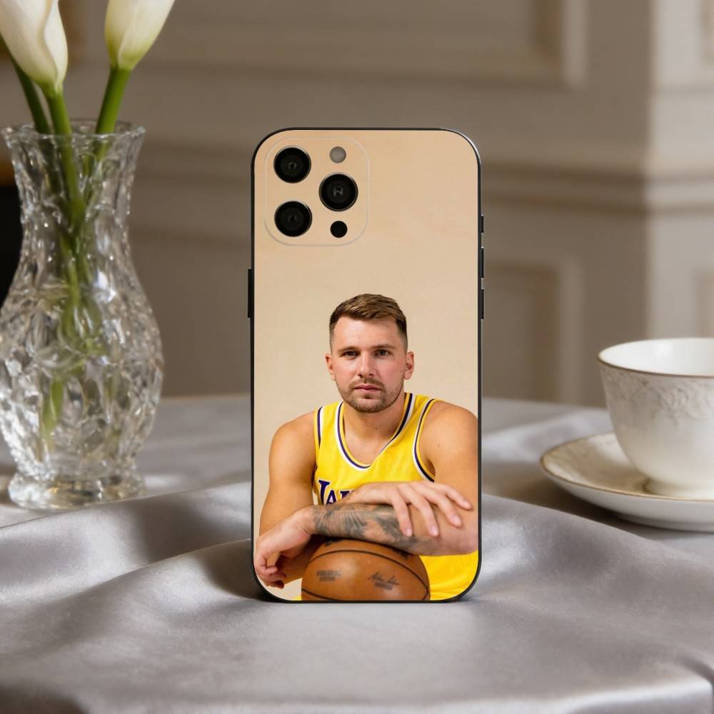 L-LukA Star-studded D-DonciC Phone Case For iPhone 17,16,15,14,13,12,11 Plus,Pro Max,XS,Soft Silicone Black Cover