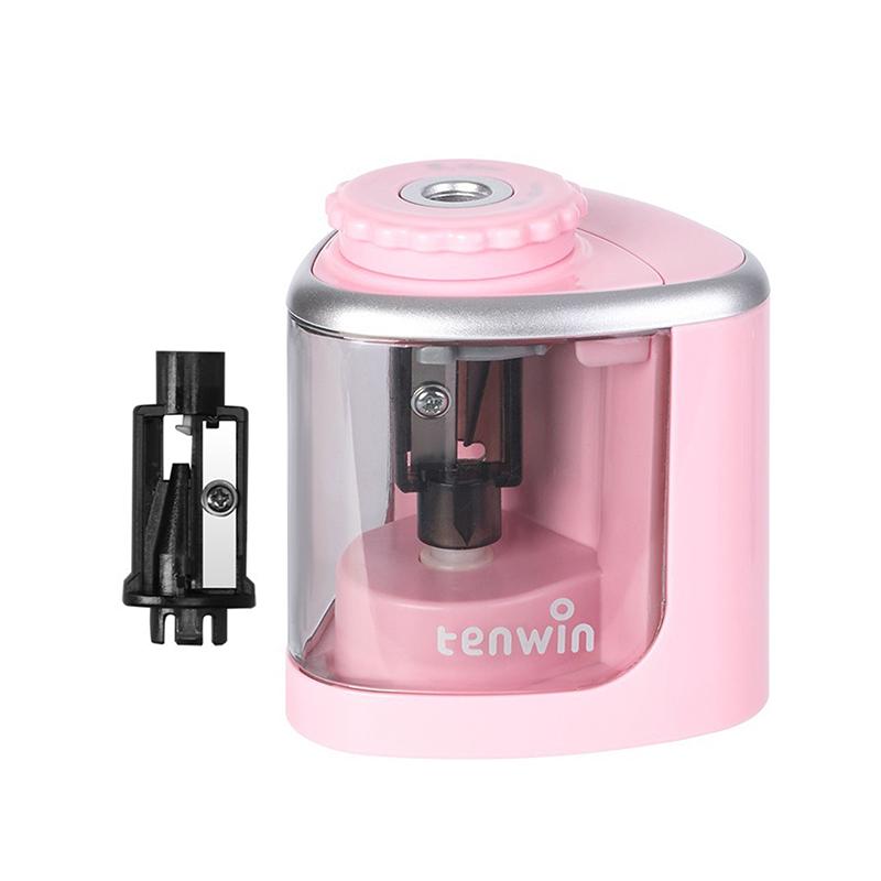 Electric Auto Pencil Sharpener Safe Student Helical Steel Blade Sharpener For Artists Kids Adults Colored Pencils