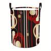 Abstract Geometric Pattern Laundry Basket - Large Capacity Durable Polyester Storage Bin with Easy-Grip Handles, Multi-Functional Decorative Organizer