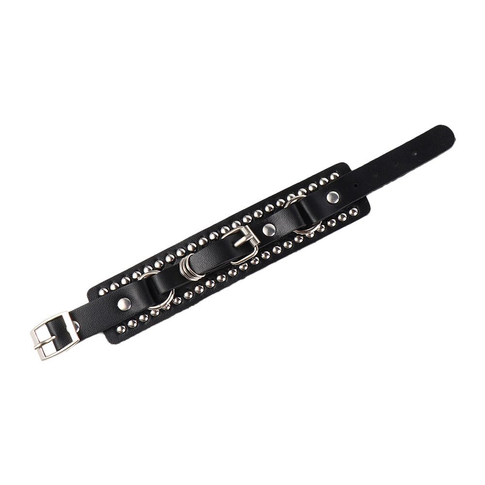 Jewelry Accessories Women Wristband PU Leather Bracelet Korean Hand Rope Rivet Chains Bracelets