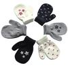 Kids Winter Warm Gloves Baby Finger Gloves Anti Scratch Cute Heart Star Print Mittens