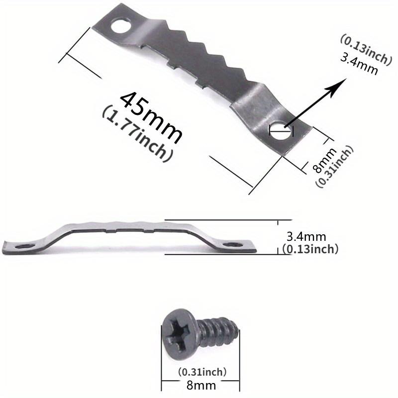 120 Sets Double-sided Serrated Hook Double-hole Hardware Picture Frame Hook Flat Head Screw Sleeve Box