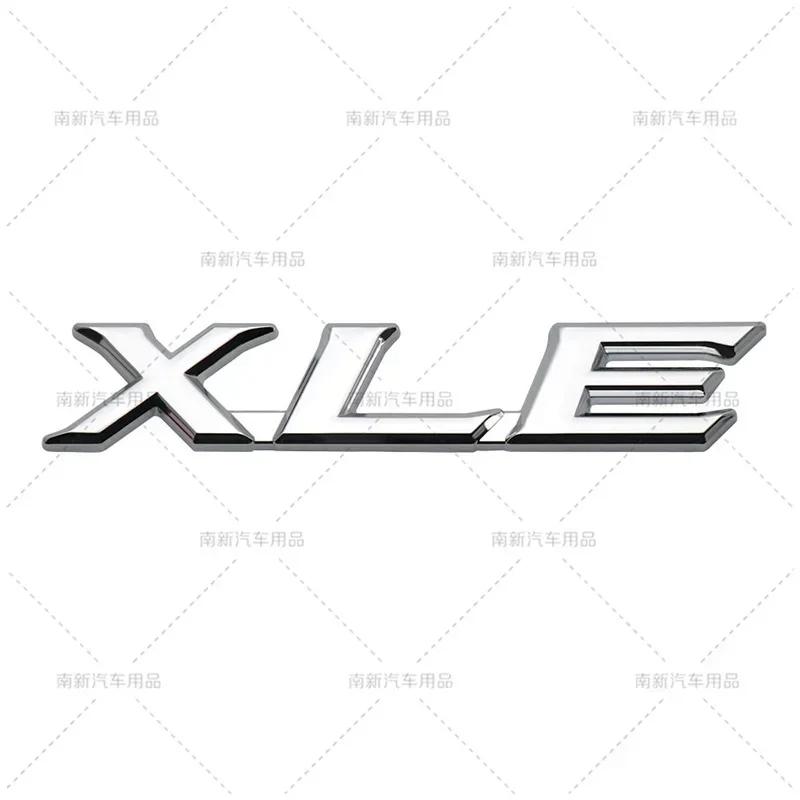 3D Metal XSE XLE SE LE Letters Rear Trunk Emblem Badge Car Sticker For Toyota CAMERY YARIS RAV4 COROLLA EX CROWN Accessories