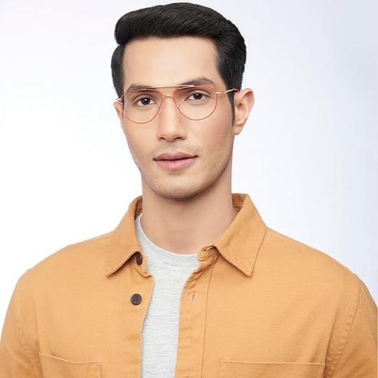 LENSKART BLU | Zero Power Blue Cut Computer Glasses | Anti Glare, Lightweight | Full Rim Teardrop | 100% UV Protected | unisex | Small | LB E14521