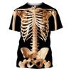 Male Skeleton Internal Organs 3D Printing T Shirt Men Human Structure Diagram Summer Short Sleeve T-shirt Funny Tops Tee Clothes