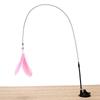 Interactive Cat Feather Wand Toy Suction Cup Hands-Free Cat Teaser Toy With Replaceable Feathers For Kitten Play