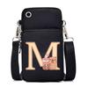Lightweight Multifunctional Oblique Span Bag Fashion Kapibara Letter Print Black Change Bag Casual Shoulder Bag