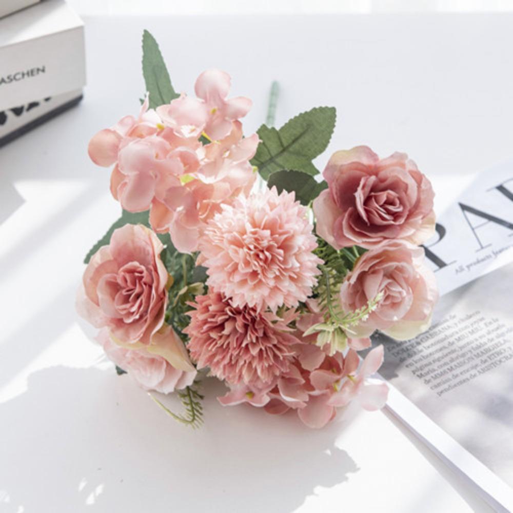 Мода 30 см Искусственный Цветок Розы Разноцветный DIY Шелковая Гортензия Шелковый Пион Свадебный Букет Домашний Декор