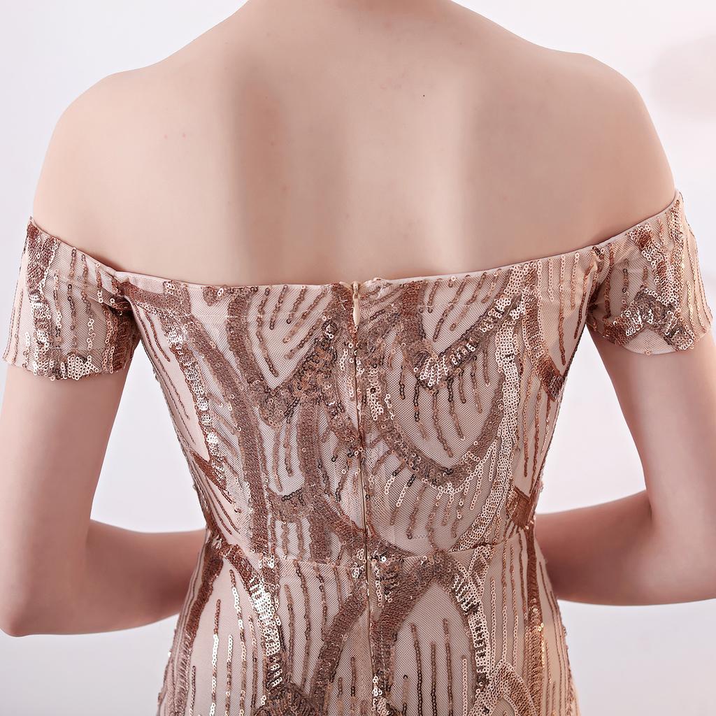 Dress Long Fishtail Sequins Evening Gift Slim Banquet Dress Evening Dresses