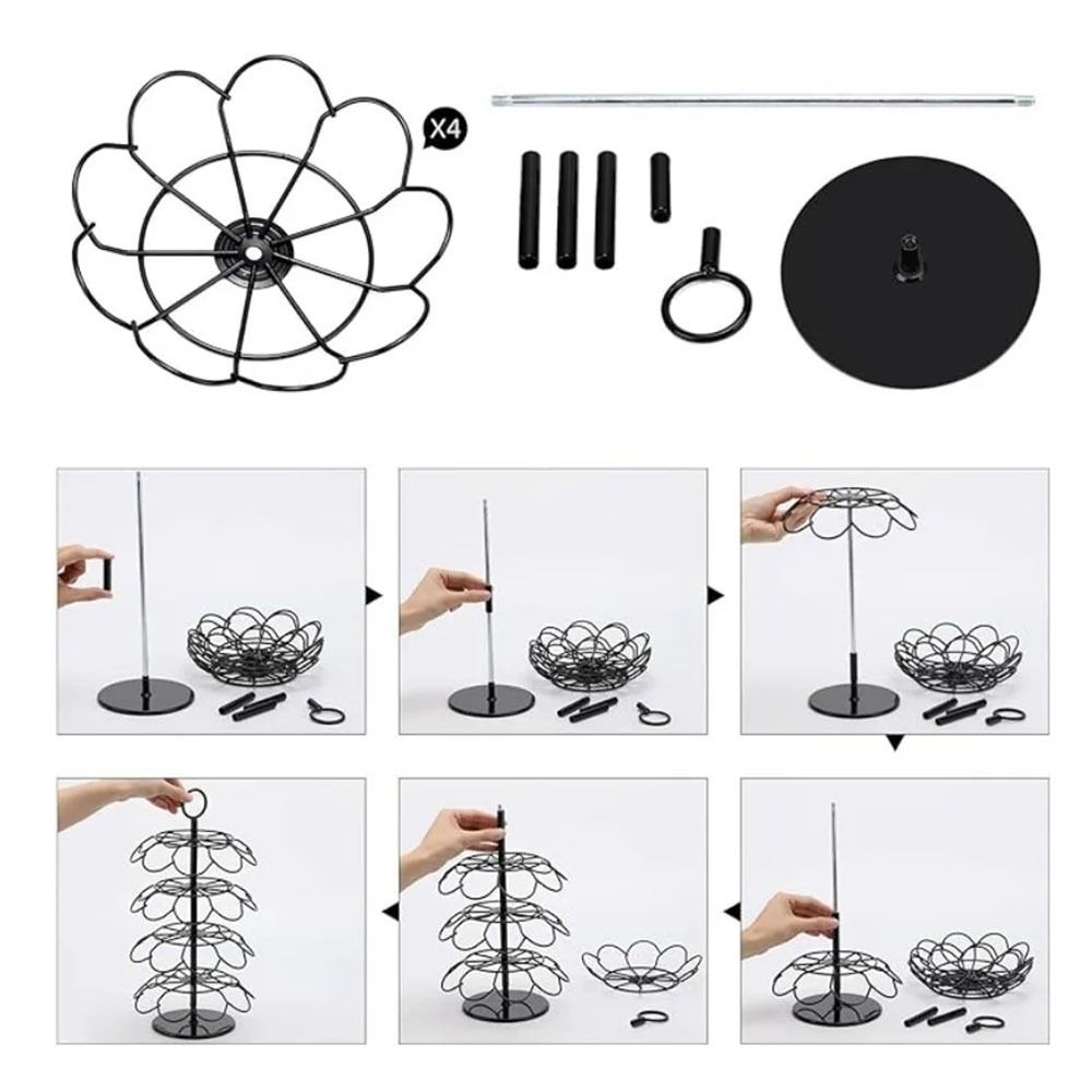 360 Degree Rotates Coffee Capsule Stand Holds 36 Pods Capsule Display Rack for Home