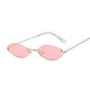 Retro Small Oval Sunglasses Woman Lentes De Sol Vintage Brand Shades Metal Color Sun Glasses for Female Fashion Designer Lunette