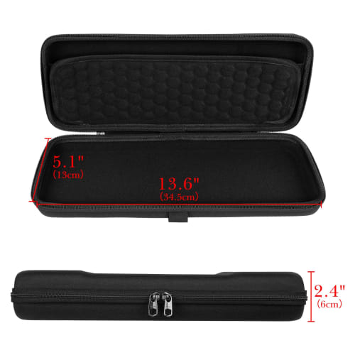 Linkidea Compact Hard Travel Case for 65% Keyboard Knob, 68-Key Wireless/Wired Keyboard, Portable Storage Box Bag for Keychron Q2 V2, FNATIC STREAK65,